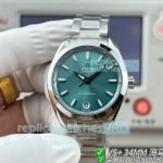 VS+ Factory Swiss Replica Omega Seamaster Aqua Terra 150M Turquoise Dial SS Watch 